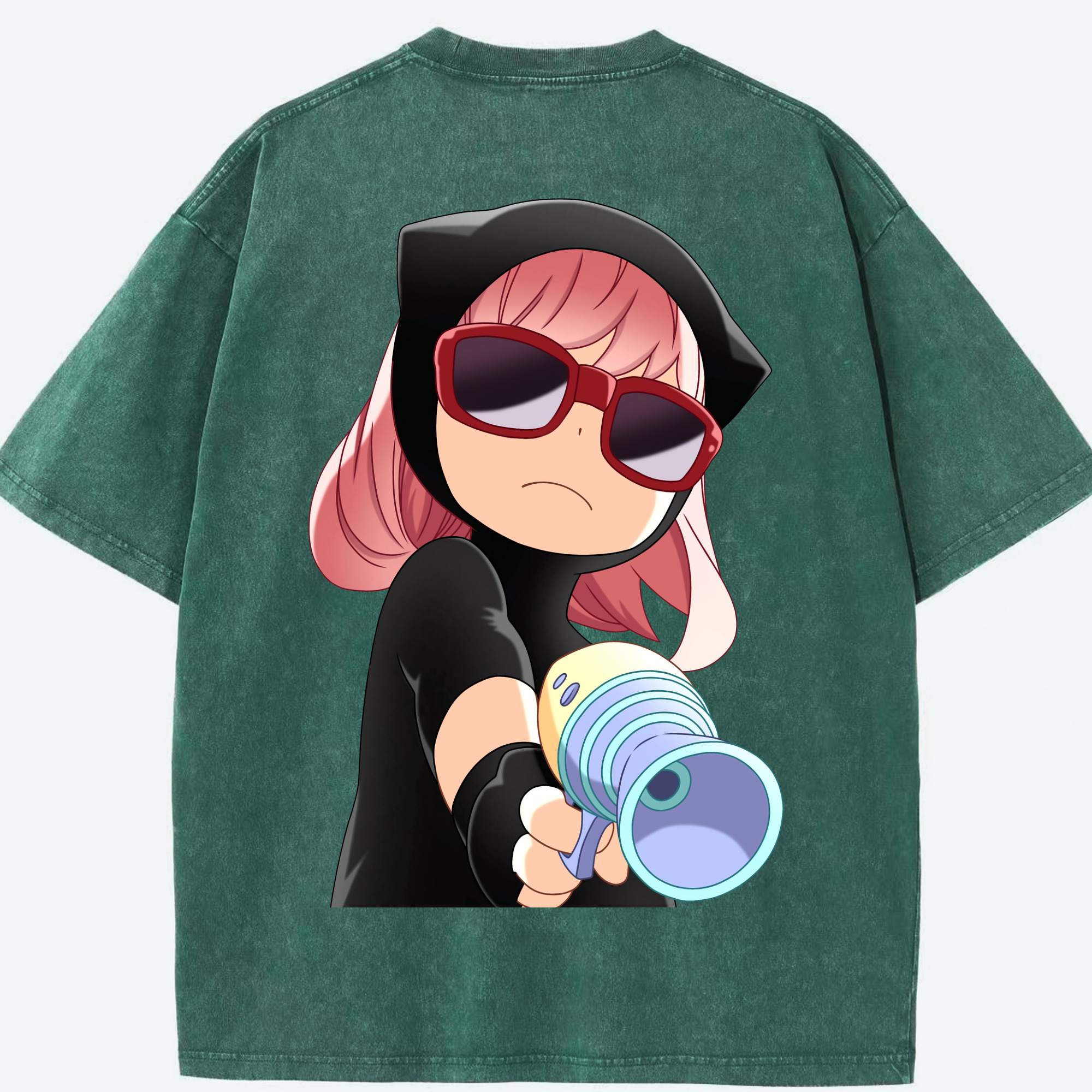 （画像用） SPY×FAMILY间谍家家酒 綿100% ヴィンテージ風 半袖Tシャツ（背面プリント）